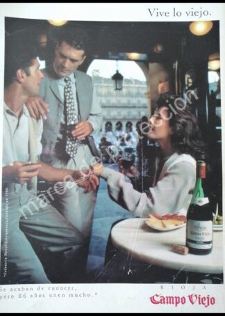 CARTEL ANTIGUO ORIGINAL DE VINOS RIOJA CAMPO VIEJO 1980s