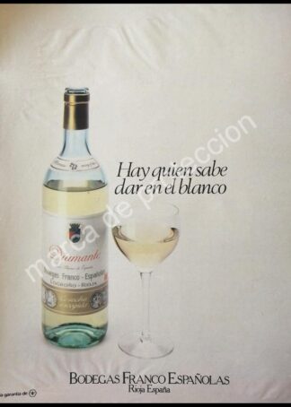 CARTEL ANTIGUO ORIGINAL DE RIOJA DIAMANTE 1980s. BODEGAS FRANCO ESPAÑOLAS