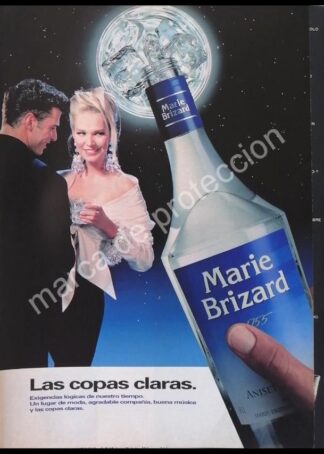 CARTEL ANTIGUO ORIGINAL DE VINOS MARIE BRIZARD 1980s /2