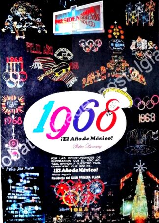 CARTEL ANTIGUO ORIGINAL DE VINOS PEDRO DOMEQC 1968 AÑO NUEVO