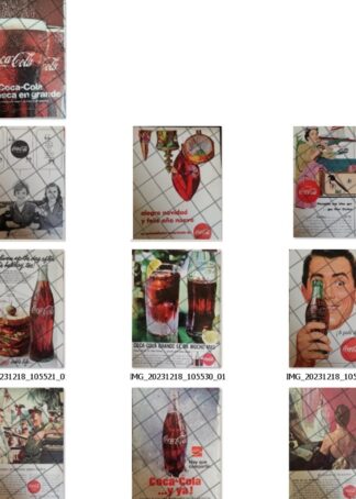 11 CARTELES RETRO REFRESCOS COCA COLA 1950s 60s /343