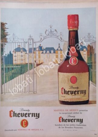 CARTEL ANTIGUO ORIGINAL DE VINOS. BRANDY CHEVERNY 1968 /524