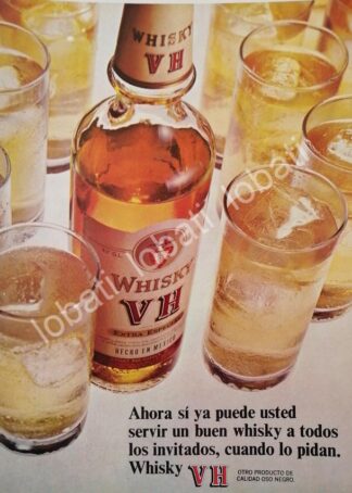 CARTEL ANTIGUO ORIGINAL DE VINOS. WHISKY VH 1969 /598