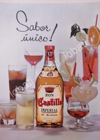 CARTEL ANTIGUO ORIGINAL DE RON CASTILLO 1962 /512
