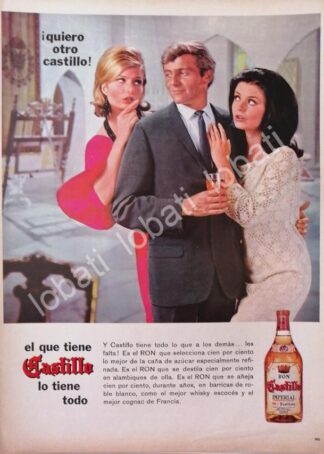 CARTEL ANTIGUO ORIGINAL DE RON CASTILLO 1960s /510