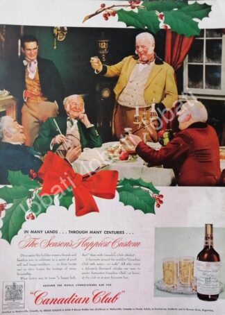 CARTEL ANTIGUO ORIGINAL DE WHISKY CANADIAN CLUB 1948 /499