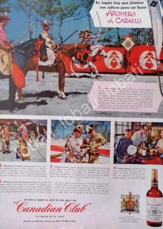 CARTEL ANTIGUO ORIGINAL DE VINOS WHISKY CANADIAN CLUB 1948 /494