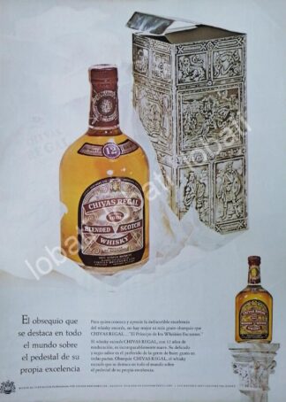 CARTEL ANTIGUO ORIGINAL DE VINOS WHISKY CHIVAS REGAL 1960s /407