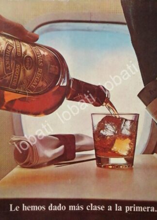 CARTEL ANTIGUO ORIGINAL DE VINOS WHISKY CHIVAS REGAL 1970s /405