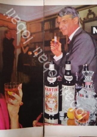 CARTEL ANTIGUO ORIGINAL DE VINOS MARTINI VERMOUTH 1960s /387