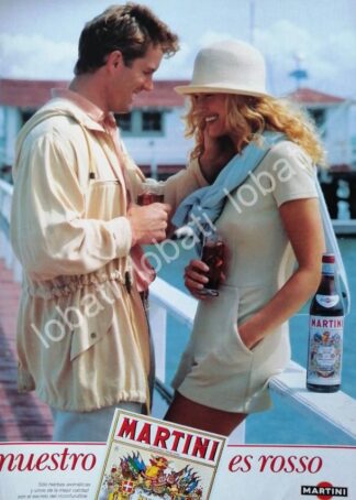 CARTEL ANTIGUO ORIGINAL DE VINOS MARTINI VERMOUTH 1980s /382
