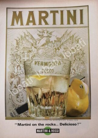 CARTEL ANTIGUO ORIGINAL DE VINOS MARTINI VERMOUTH 1960s /377