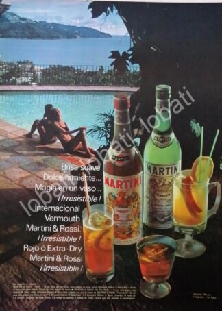 CARTEL ANTIGUO ORIGINAL DE VINOS VERMOUTH MARTINI 1960 /362