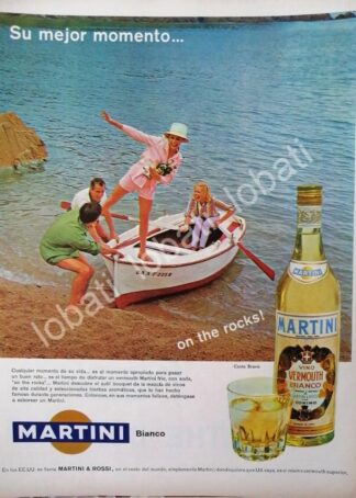 CARTEL ANTIGUO ORIGINAL DE VINOS VERMOUTH MARTINI 1960 /361