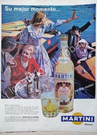 CARTEL ANTIGUO ORIGINAL DE VINOS VERMOUTH MARTINI 1960 /360