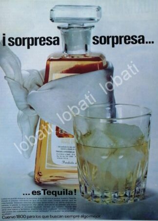 CARTEL ANTIGUO ORIGINAL DE TEQUILA CUERVO 1800 1969 /355