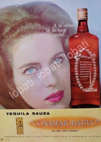 CARTEL ANTIGUO ORIGINAL DE REGINA TORNE Y TEQUILA SAUZA CONMEMORATIVO 1964 /V350 /FEP