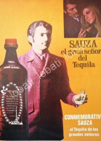 CARTEL ANTIGUO ORIGINAL DE TEQUILA SAUZA CONMEMORATIVO 1969 /V343