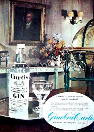 CARTEL ANTIGUO ORIGINAL DE GINEBRA CURTIS 1959 /V341