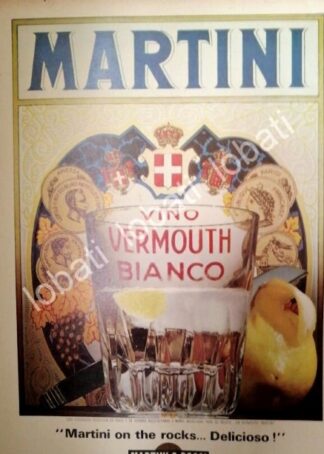 CARTEL ANTIGUO ORIGINAL DE VINOS MARTINI VERMOUTH 1960s /388